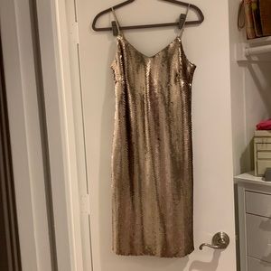 J Crew Sequined Slip Dress with Spaghetti Straps, size 4